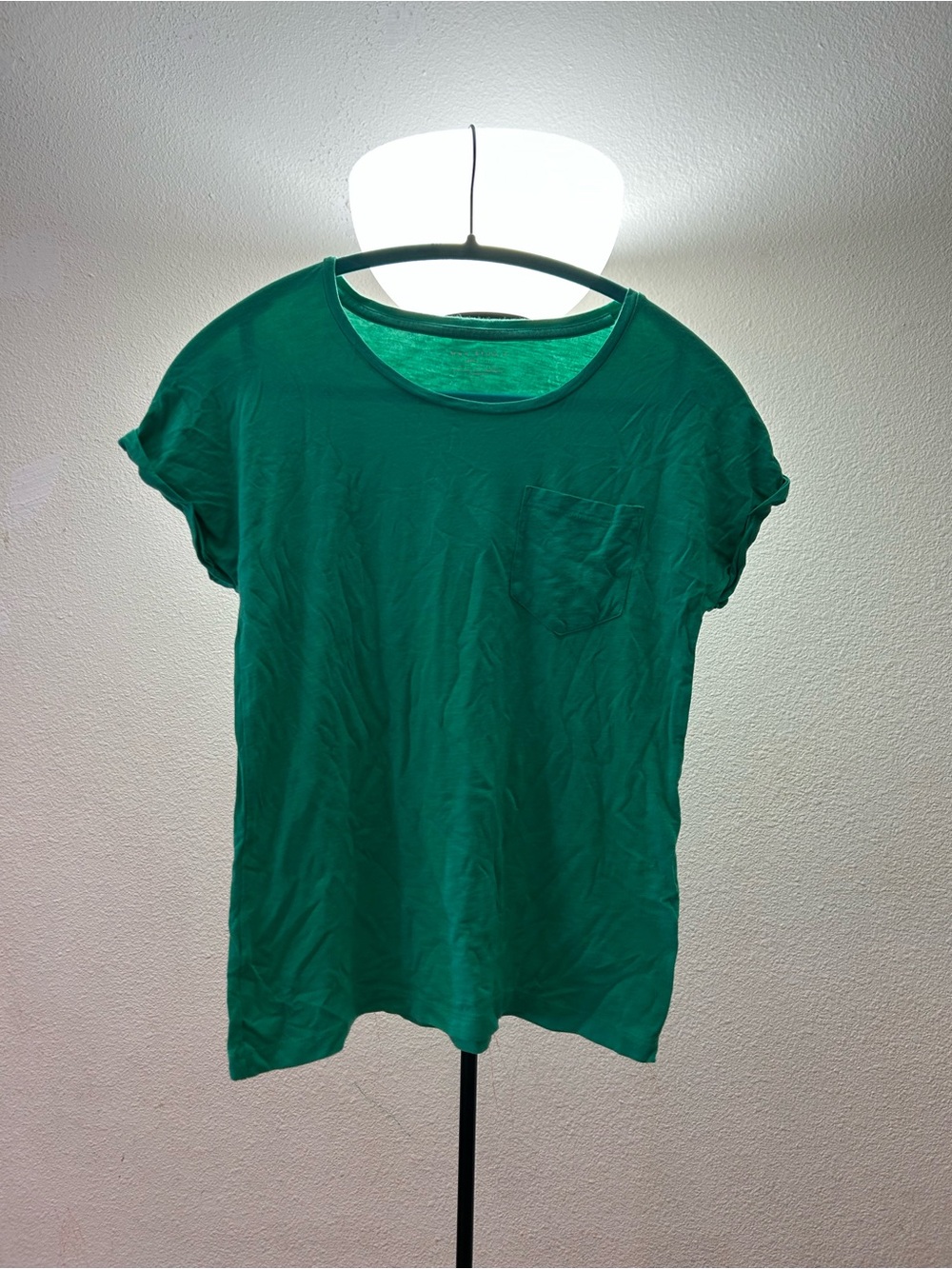 Max Studio Emerald Green Short Sleeve Pocket Tee